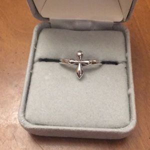 STERLING SILVER CROSS RING